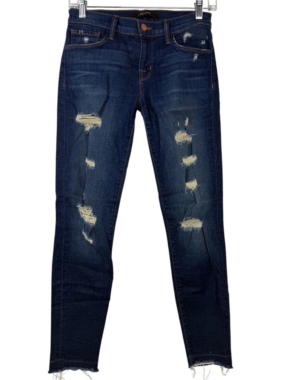 J Brand Cropped Distressed Skinny Jeans Size 26